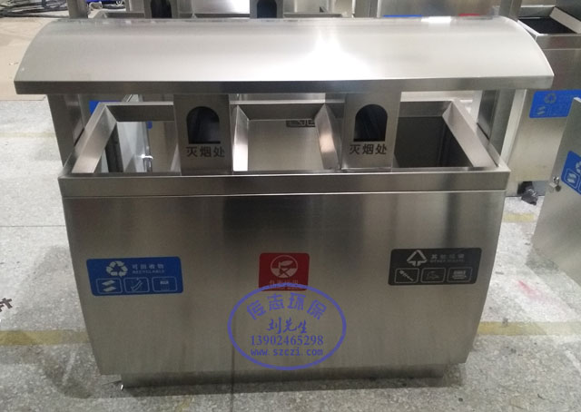 商業街頭不銹鋼分類垃圾桶
