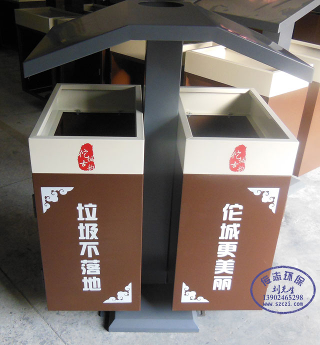 呂梁市戶外創意鋼制分類垃圾桶